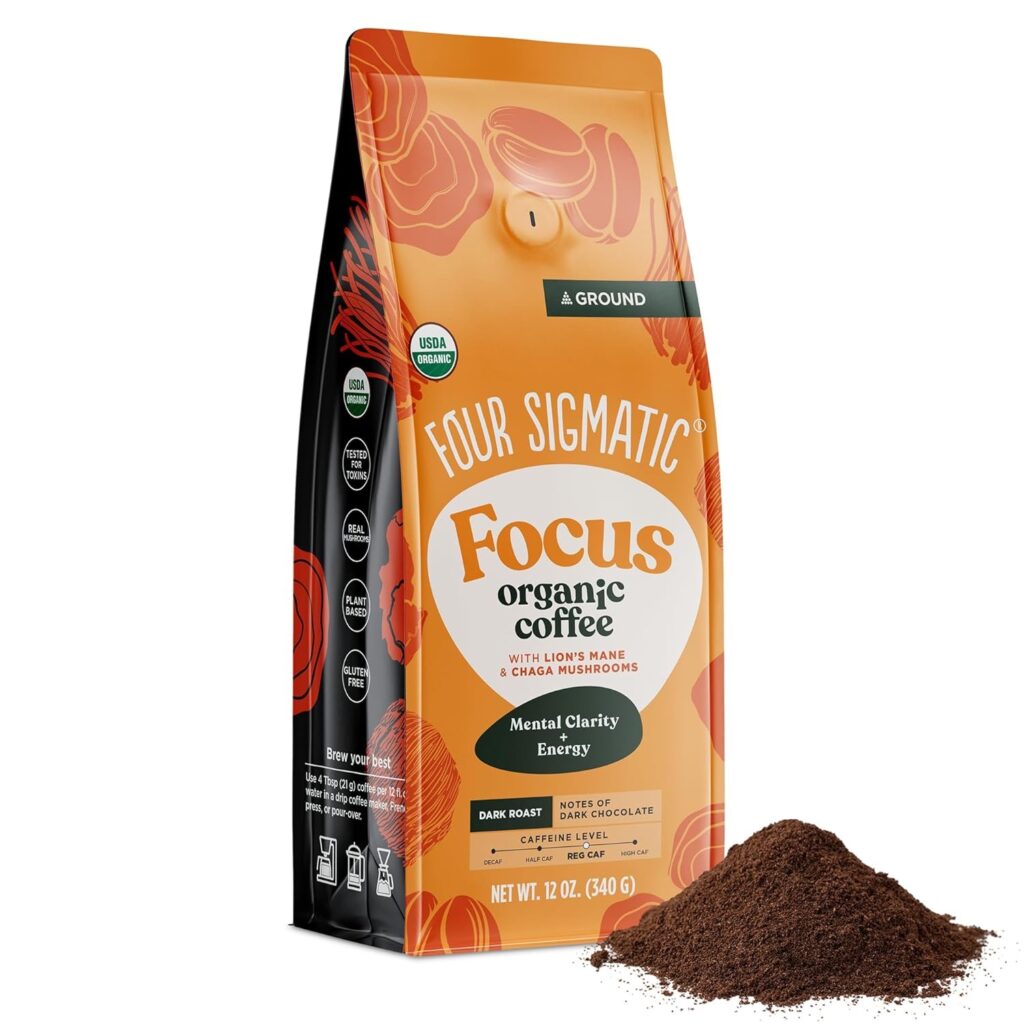 Four Sigmatic functional coffee with Lion’s Mane and Chaga for mental clarity and immune support